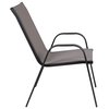 Flash Furniture 5PK Gray Outdoor Stack Chair w/ Flex Material 5-JJ-303C-G-GG